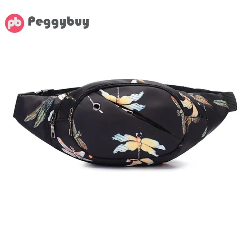 

New Printing Nylon Shoulder Waist Bags for Women Fanny Belt Packs Phone Pouch Women Designer Casual Sports Crossbody Chest Bags