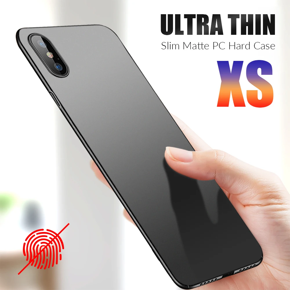 

Ultra thin Phone Case For iPhone X XS Max XR Case Slim Matte 360 Full PC Hard Cases For iPhone X XS Case XR Cover Coque Fundas