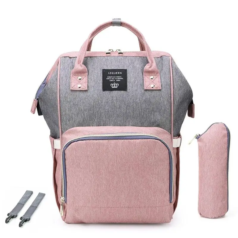 LEQUEEN, сумка для детских подгузников с USB интерфейсом, водонепроницаемые Рюкзаки для мам, большая емкость, сумка для подгузников для мам