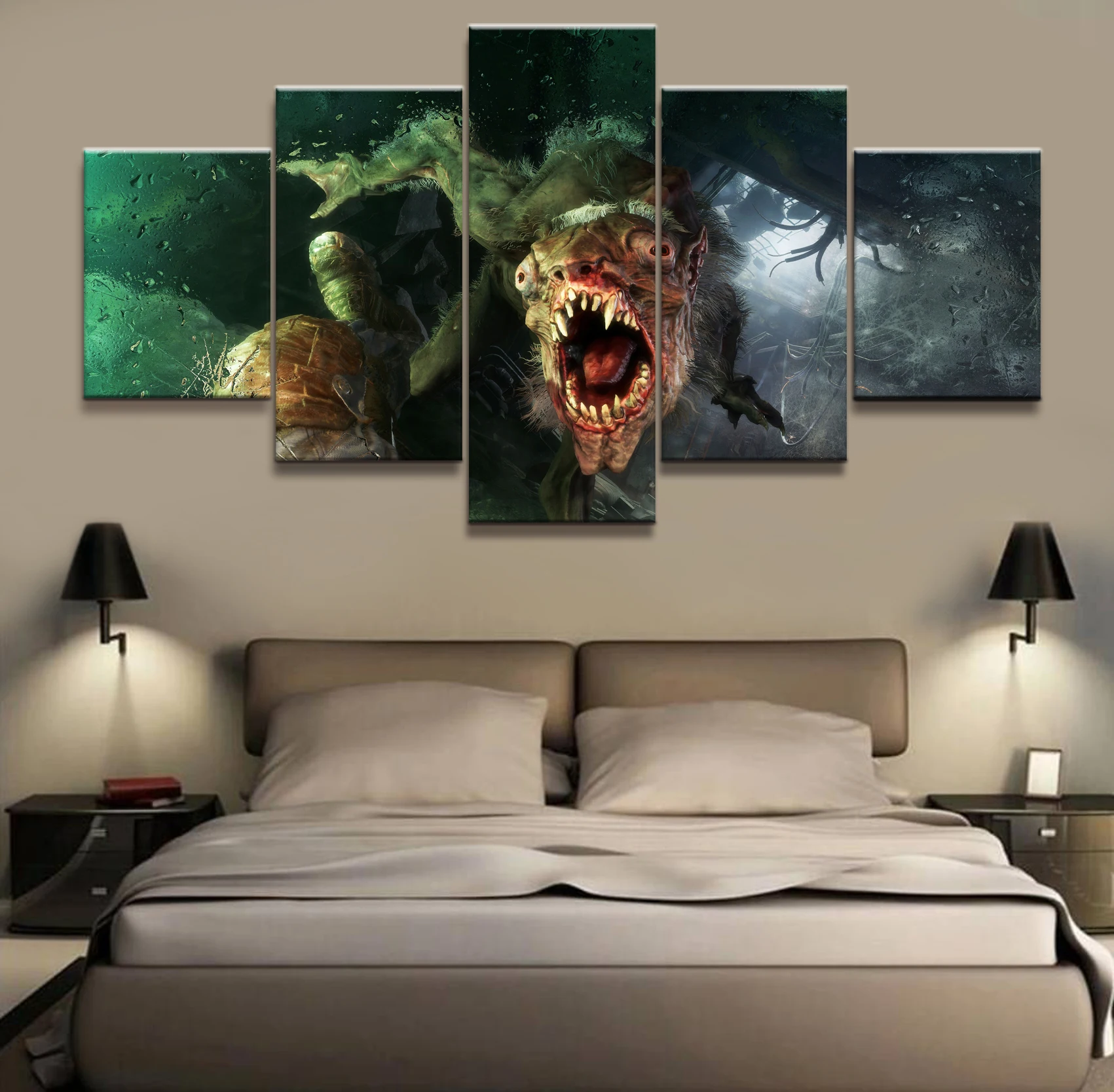 

Wall Art Game Poster 5 Pieces Metro Exodus Poster Printed Canvas Painting Pictures Modern Painting On Canvas Decoration Frame