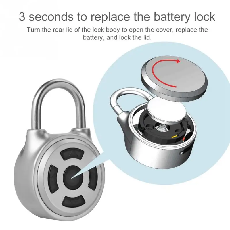 Universal Mini Wireless Metal Bluetooth Padlock Electronic Keyless Lock