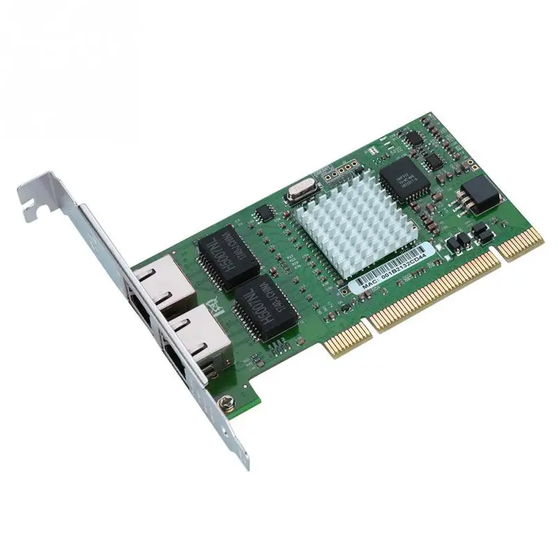 Для Intel 8492MT 82546EB PCI Dual Port Gigabit LAN Ethernet адаптер Сетевая карта NIC|Сетевые карты| |