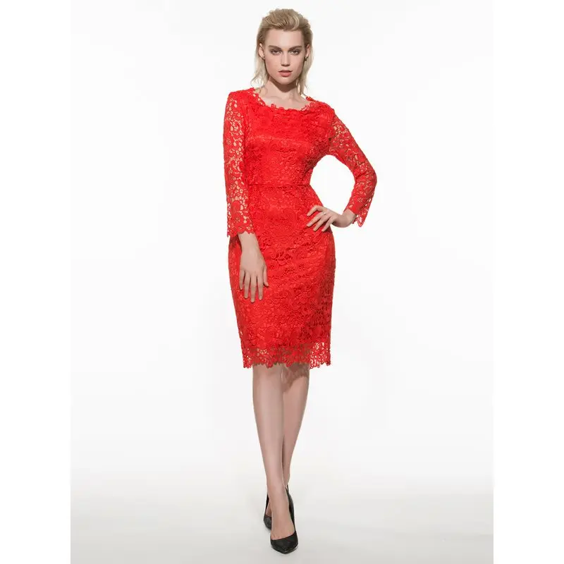 Red sheath dresses for women at express fashion lauren