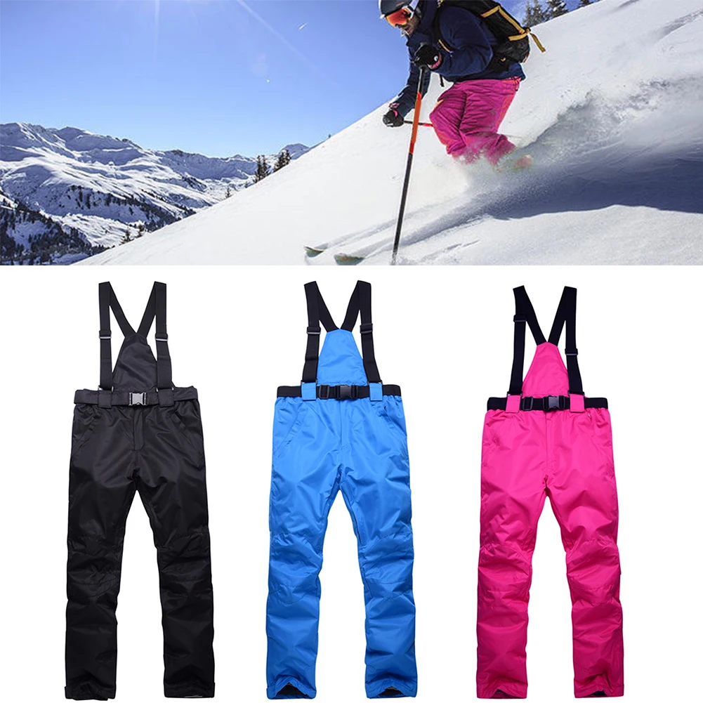 

Women Men Suspenders Outdoor Sports Colorful Windproof Ski Pants Warm Trousers Waterproof Snowboard Winter