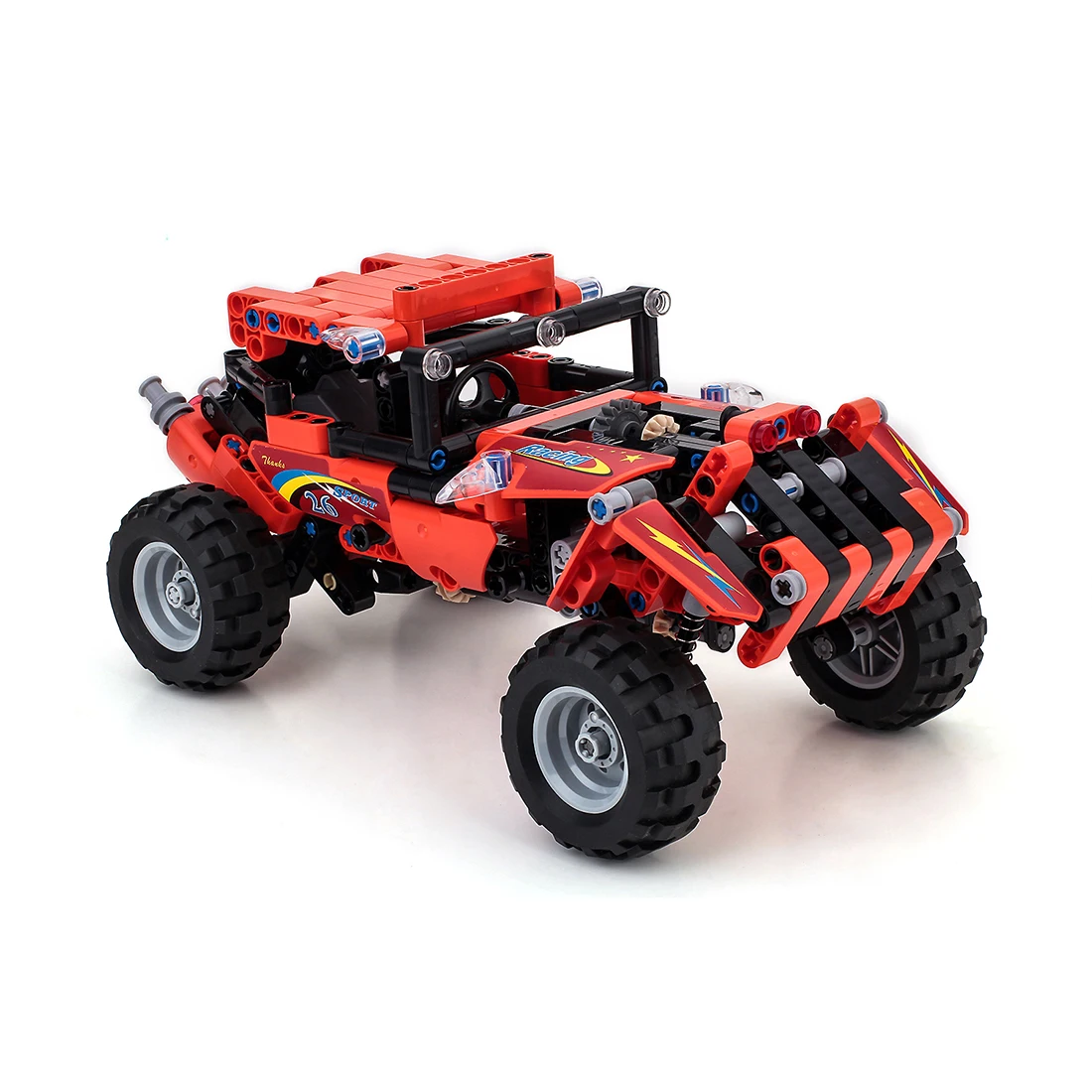 

Peak Climber Children Small Particle Insert Building Block Educational Toy Pull Back Movable Car
