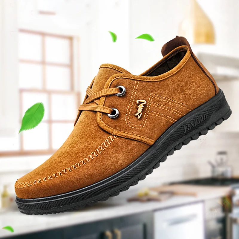 

MYMQ Cloth Shoes Middle-aged Men's 2019 Spring New Style Men's Breathable Non-Slip ba xie Wholesale Casual Shoes