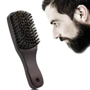 

Soft-Haired Beard Brush For Men -Full Natural Bristle Mustache For Men Boar Hair Bristle Beard Mustache Brush Wood Comb Tool