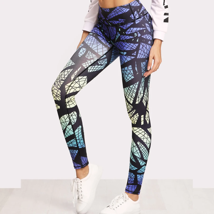 Women Sexy Print Sports Trousers Yoga tights Pants Yoga Leggings