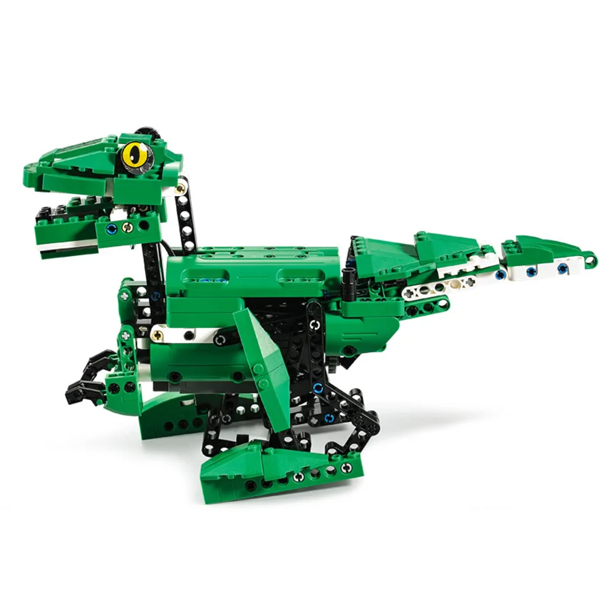 2in1 Crocodile Dinosaur Building Blocks set with Sound Ifrared Sensing Motor Bricks Suitable for Legoes Toys Gift for Kids boys