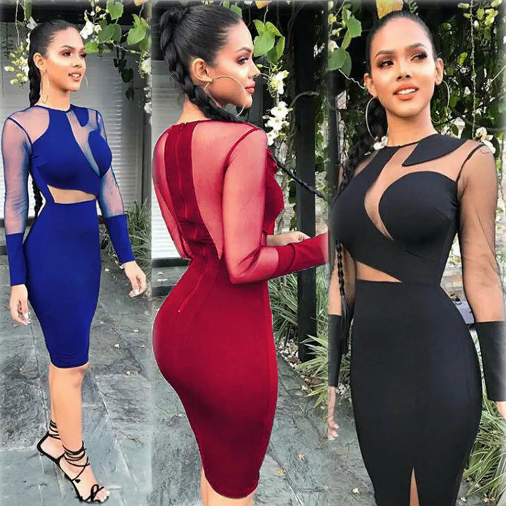 

Women Long Sleeve Sexy And Charming Bodycon Dress Ladies Casual Party Clubwear Mini Dresses Summer Beach Clothes