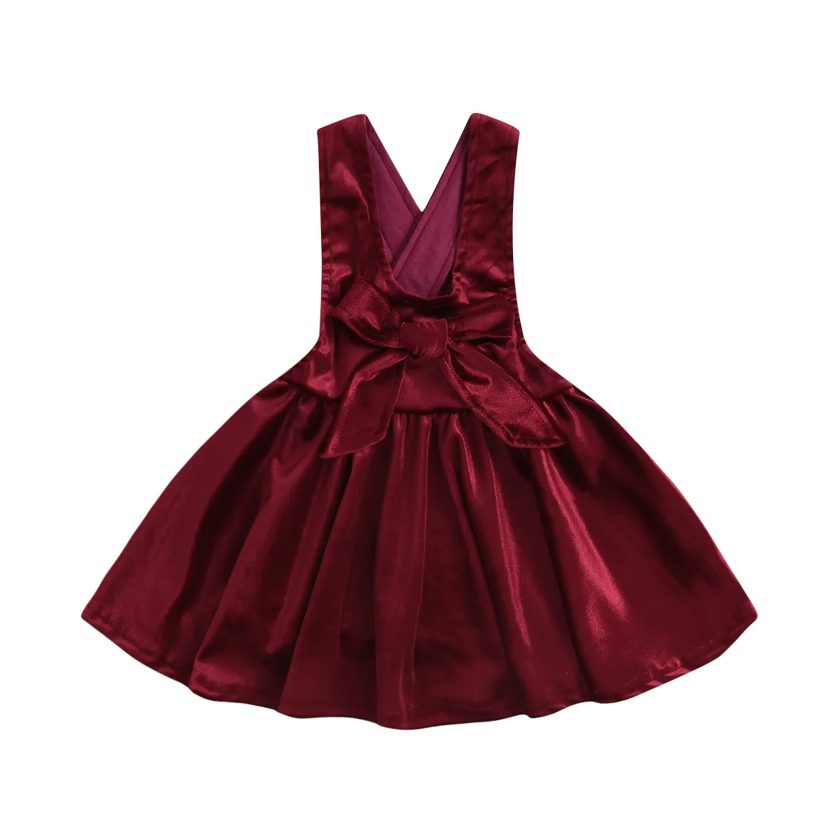 Модное платье принцессы для девочек; красное вельветовое платье для детей; Милая Одежда для девочек