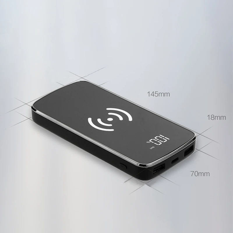 20000mAh fashion wireless charging mobile power bank PowerBank charging treasure mobile phone charger 20000mAh fashion wireless charging mobile power bank PowerBank charging treasure mobile phone charger