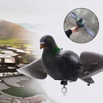 

Flocked Fake Pigeon-Hunting Shooting Decoy Deterrent Repeller Garden Lawn Decor Helps to Protect Plants Natural Look