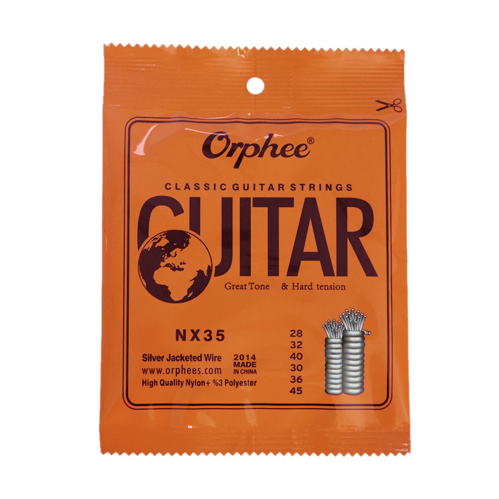 Orphee NX35 6pcs Classical Guitar Strings Full Set Replacement (.028