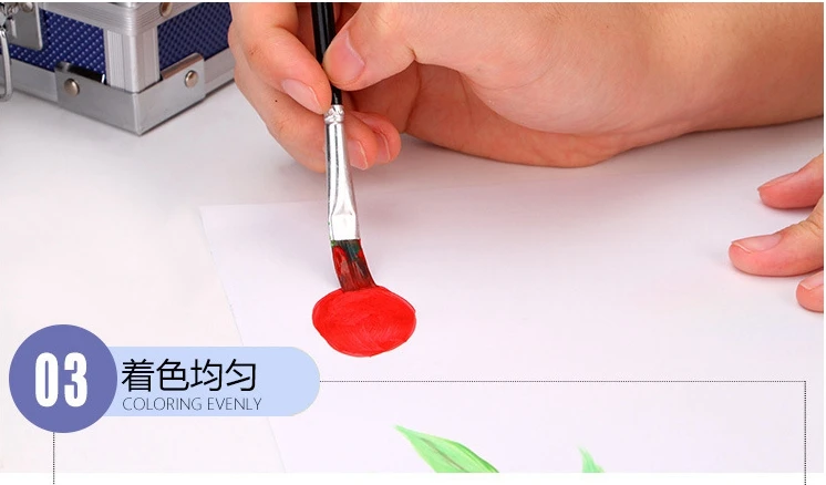 145pcs aluminum box painting set watercolor With Water Brush Pen Color lead Portable Watercolor Pig