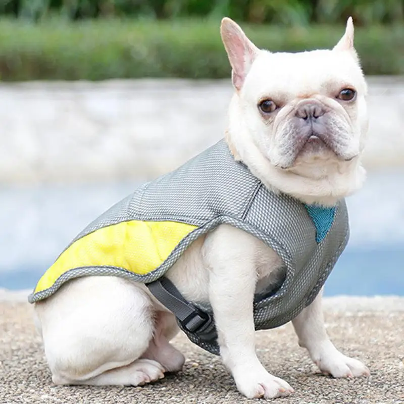 Dog Cooling Vest Summer Breathable Elastic Reduce Heat Pet Clothes For