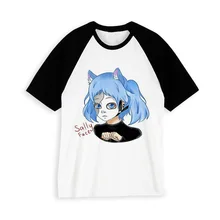 Новейшая Мужская/женская футболка с коротким рукавом в стиле Харадзюку с изображением лица Салли, Мужская/Женская футболка в стиле Харадзюку, одежда в стиле хип-хоп