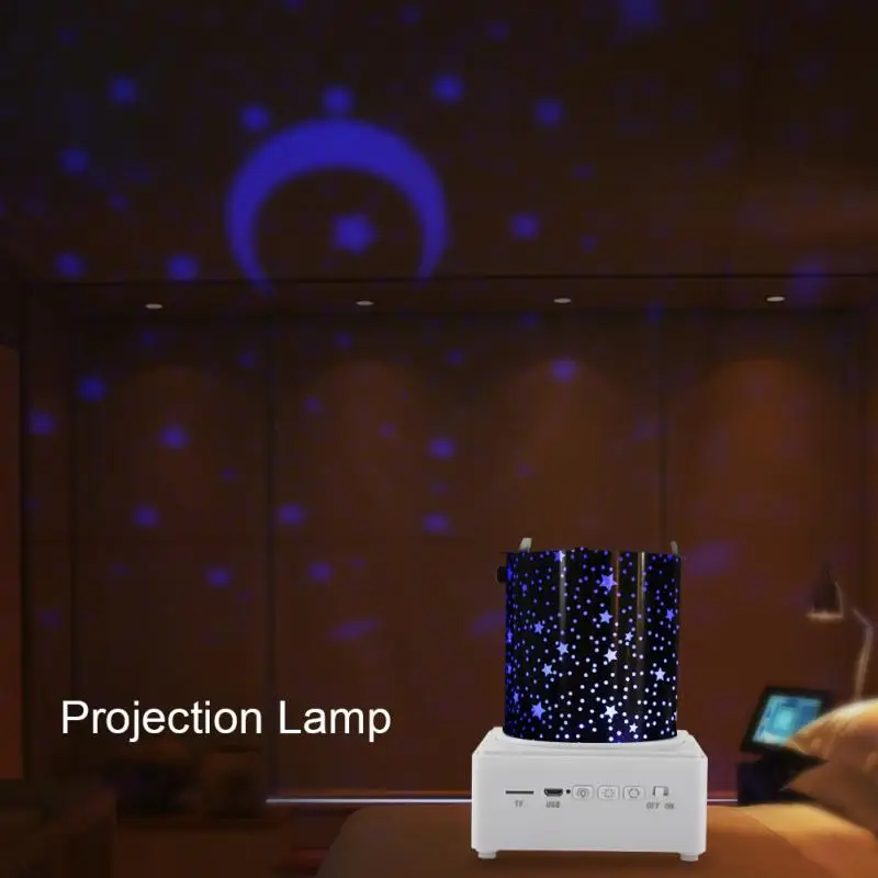 

USB Rechargeable Projection Night Light Colorful Rotation LED Projection Night Lamp Romantic Lamp Room Decoration lampara