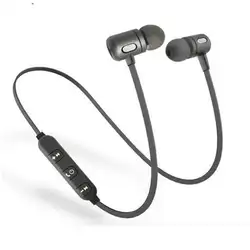 Магнитная спортивные наушники ушной Беспроводной гарнитура Bluetooth наушники-вкладыши С микрофоном автоответчика голосовые подсказки
