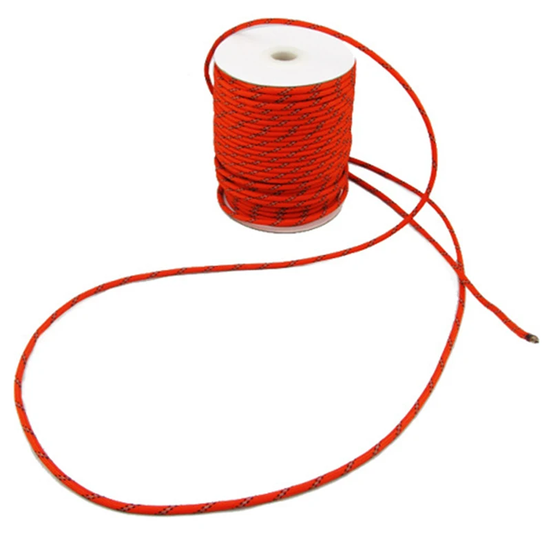 

4mm Neon Reflective Guyline Camping Tent Tarp Rope Cord Paracord Guide