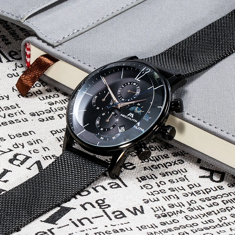 MEGALITH Men's Watch Fashion Waterproof Sport Chronograph Watches For Men Date Analogue Quartz Wristwatch Relogio Masculino MEGALITH Men's Watch Fashion Waterproof Sport Chronograph Watches For Men Date Analogue Quartz Wristwatch Relogio Masculino