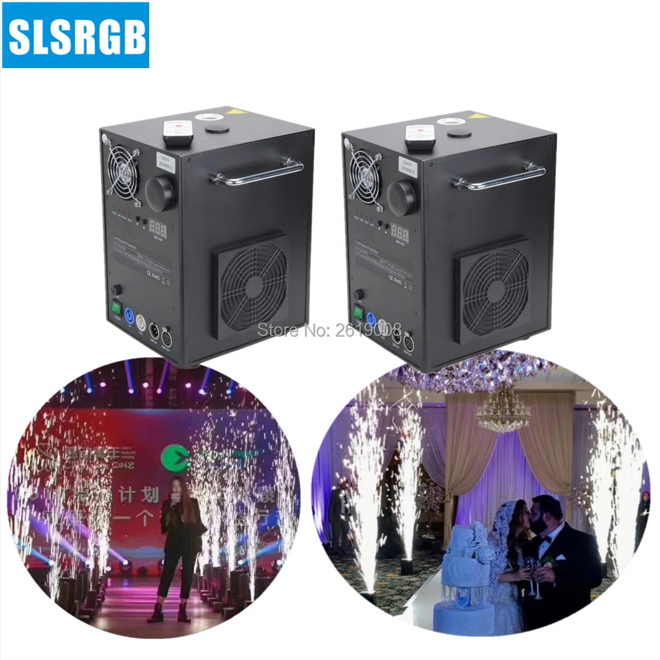 2pcs/Lot New 400W Remote DMX Control Stage Cold Spark Fireworks Sparkular Machine For Outdoor Indoor Wedding Celebration Party | Освещение