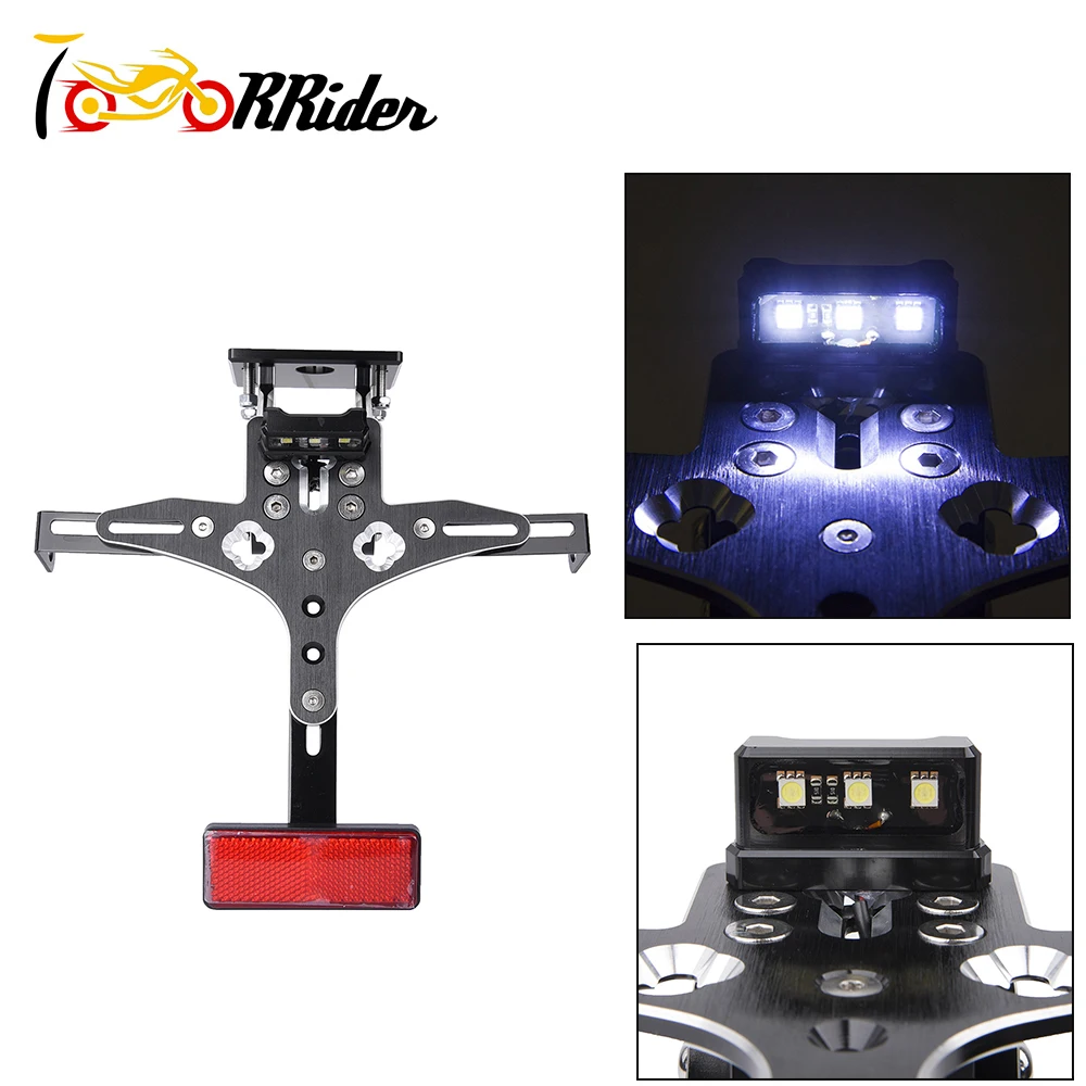 

Motorcycle CNC License Number Plate Frame for 1998-2002 YAMAHA R6 Licence Holder Rear LED Brake Tail Light 1999 2000 2001