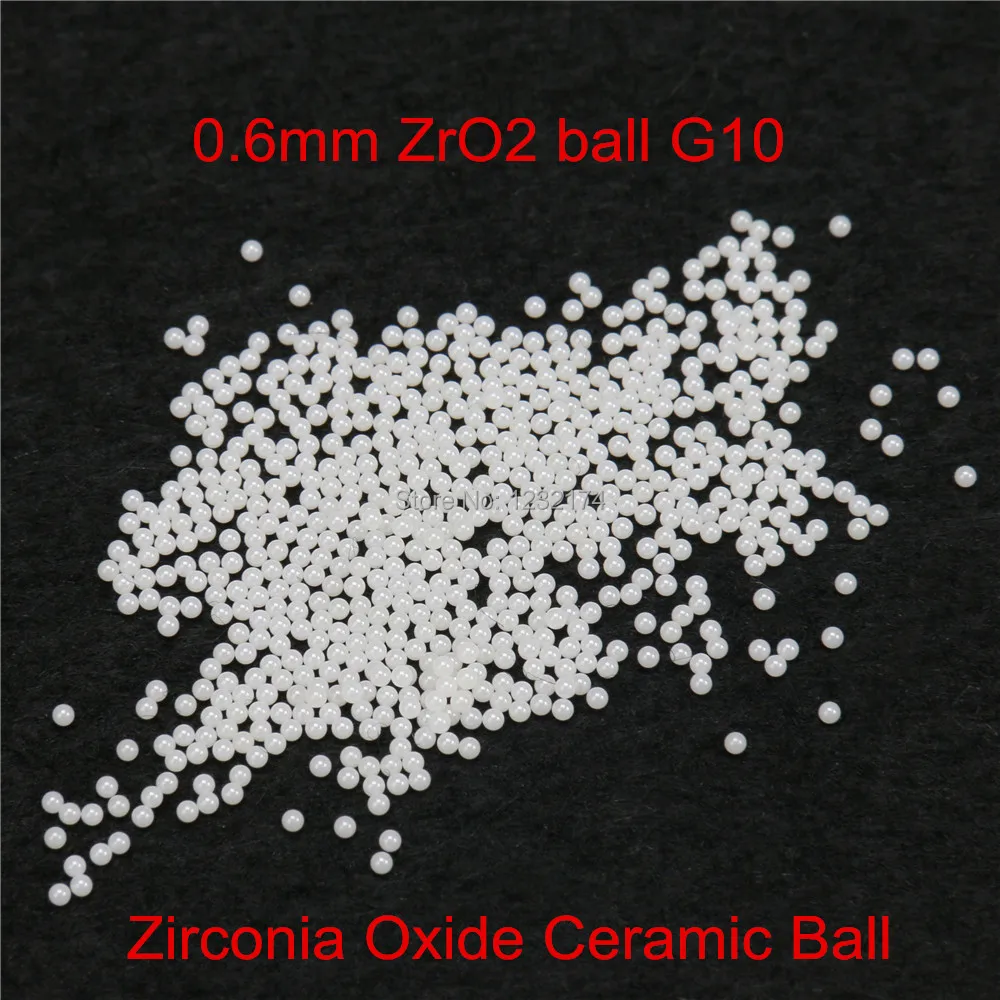 

0.6mm ZrO2 Zirconia Oxide Ceramic Ball G10 100pcs for valve ball,bearing, homogenizer,sprayer,pump 0.6mm ZrO2 Bal