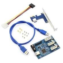 PCIe 1 to 3 PCI Express 1X Slots Riser Card Mini ITX to External 3 PCI-e Slot Adapter PCIe Port Multiplier Card Q21532