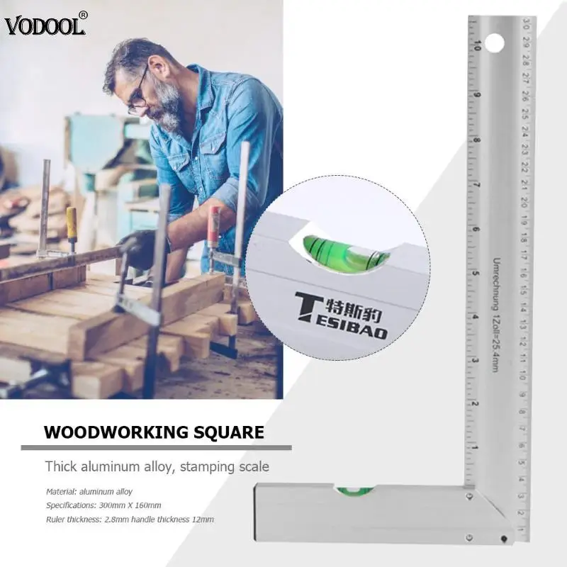 

Aluminum Alloy Right Angle Ruler Multi-functional Woodworking Angle Ruler
