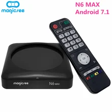 MAGICSEE N6 MAX tv Box Rockchip3399 Android 7,1 4 Гб DDR4+ 32 ГБ rom 2,4G+ 5GWiFi 1000 Мбит/с USB3.0 OTG BT4.1 поддержка 4K H.265