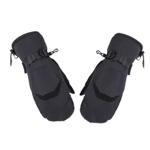 1 пара, детские зимние перчатки, лыжные, зимние, спортивные, варежки с подкладкой, ветрозащитные, теплые перчатки, размер M(черный