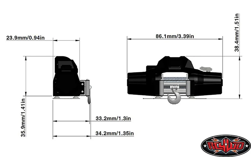 RC4WD 1/8 Warn Zeon 10 лебедка двойная мощность для моделирования скалолазания Модель автомобиля(Z-E0069