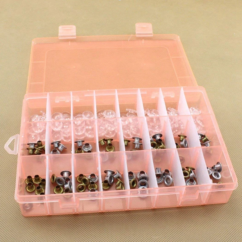 

Adjustable 24 Compartment Slot Plastic Craft Storage Box Jewellery Tool Container Organiser