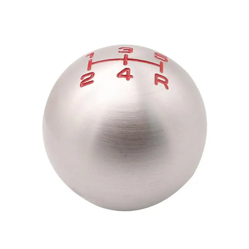 Velocidad de 5/6 velocidad redondo de plata de cambio de engranaje de mando para Civic Fit Crider Ciimo de transmisión Manual pomo palanca -Con tornillo