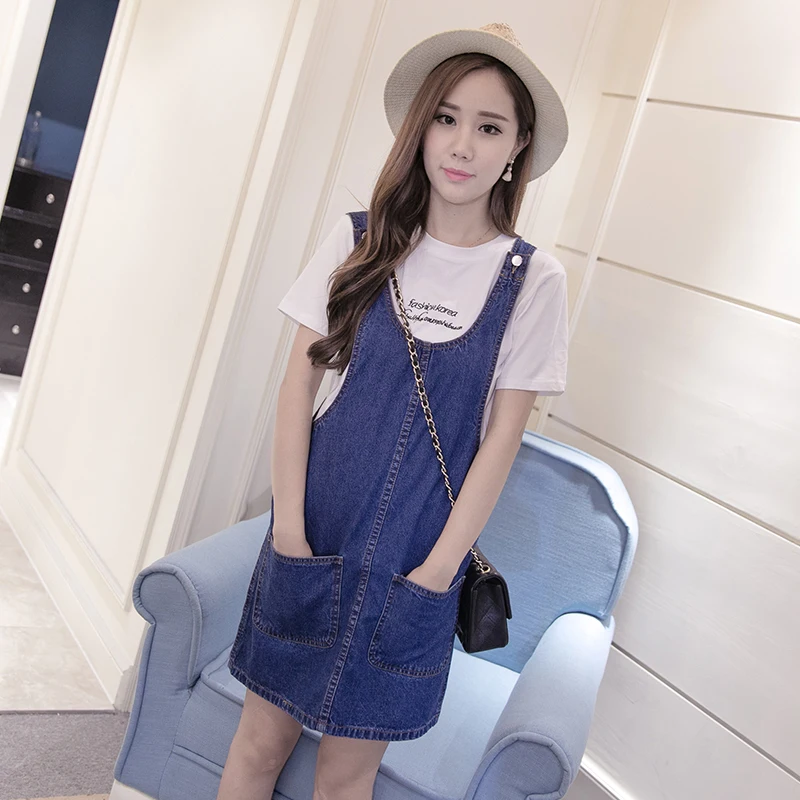 

New Summer Women dress Slim Braces Tide Dresses Cowboy Blue 67201