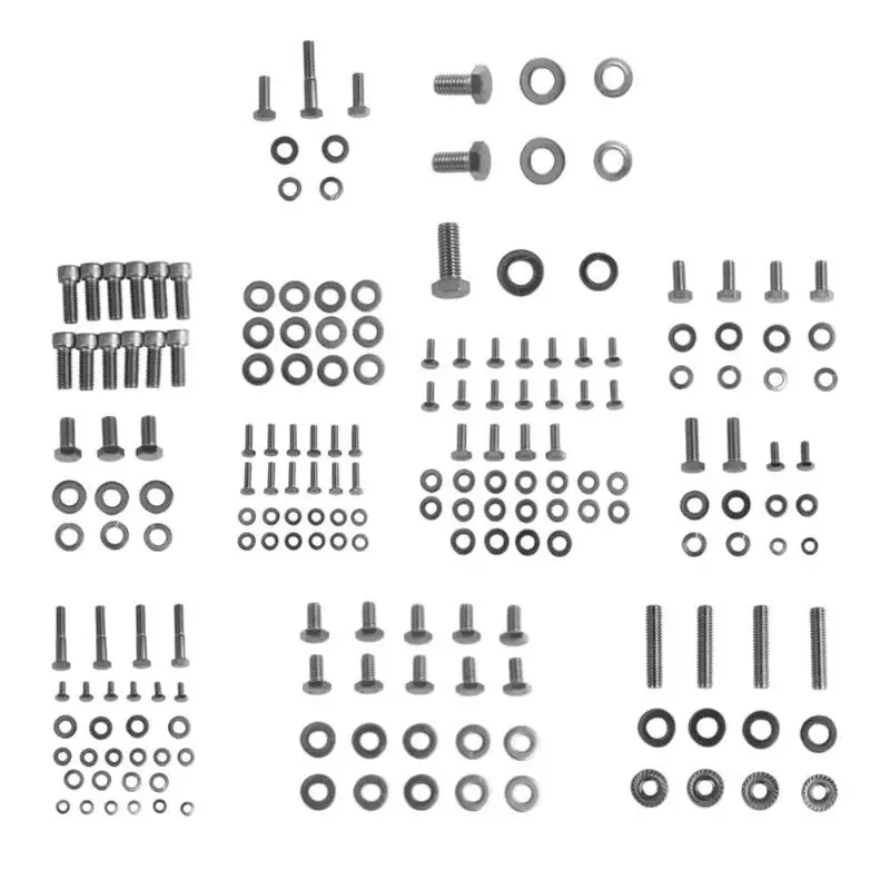 

Auto Stainless Engine Hex Bolt Kit Car Accessories For Small Block Chevy SBC 265 283 305 307 327 350 400
