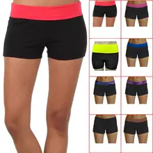Для женщин Повседневное лоскутное эластичный пояс для йоги шорты для свободные выше колена летние шорты