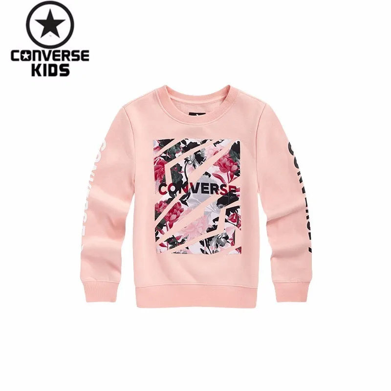 

CONVERSE Children's Garment Girl Autumn Clothing New Pattern Neck Increase Sweater #83122HO415