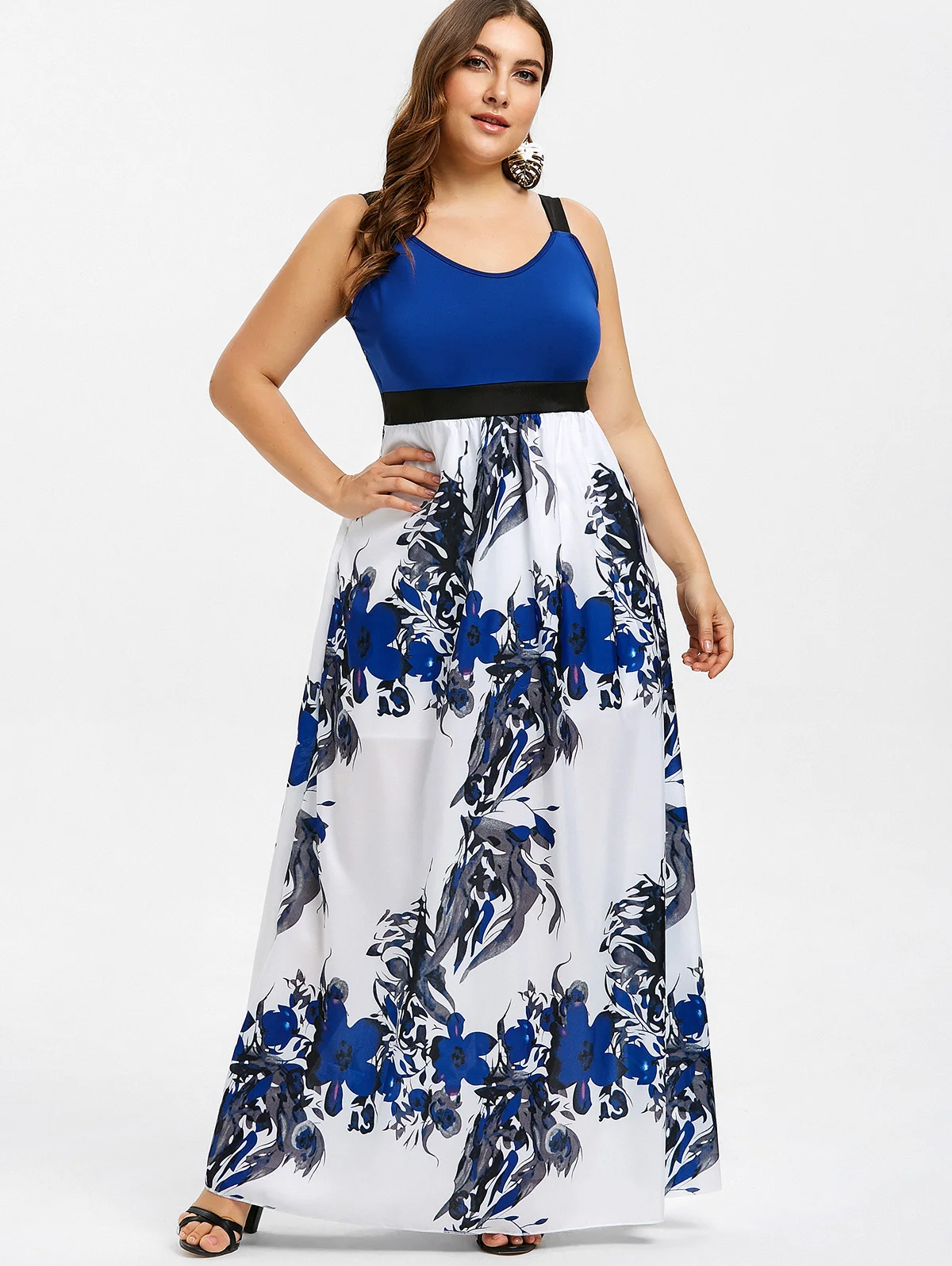 Aliexpress.com : Buy Wipalo Floral Print Plus Size Maxi Dress Casual ...