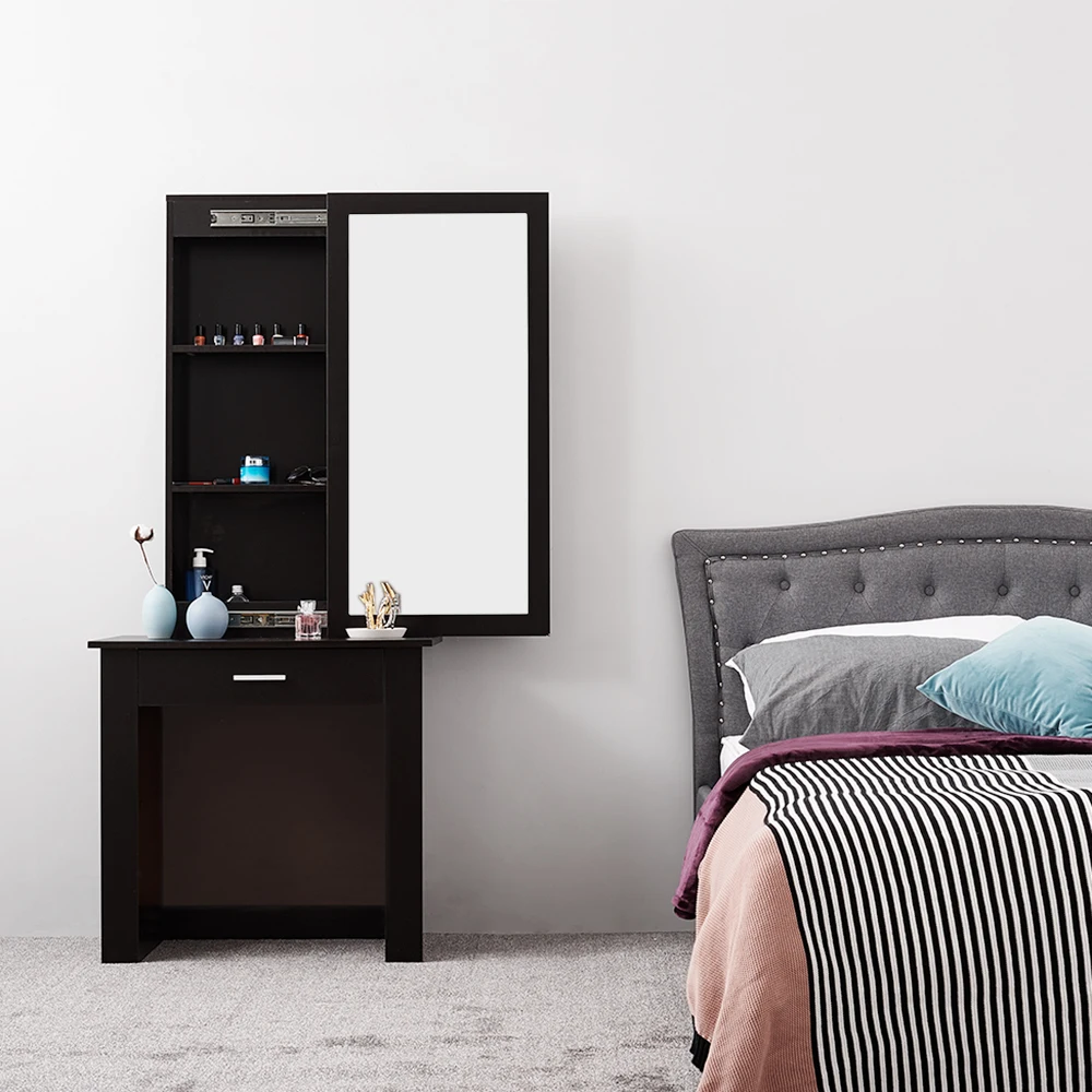 Only Ship To Uk Panana Wooden Sliding Mirror Dressing Table Hiding Only Ship To Uk Panana Wooden Sliding