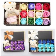 Подарок на день рождения свадебный подарок сюрприз мыло Роза набор Красочные Розы Подарочная коробка мыло ручной работы цветок подарок#2