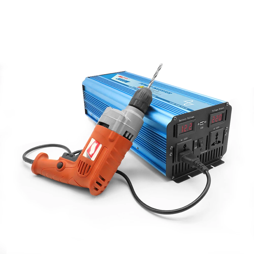 US $263.42 Free Shipping 12 volt 220 VAC pure sine wave inversor 3000Watt 3kva power inverter
