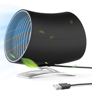 

Personal USB Fan - Portable Mini Table Desk Fan With Double-blades Touch-Control Adjustable Whisper Cooling Fan Desktop Person