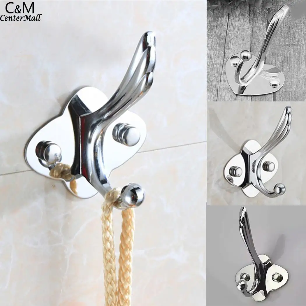 Clothes Hat Hanger Single Hook Wall Mounted Bathroom Peach Heart Plate Plum Towel Silver Rack | Дом и сад