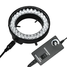 Регулируемый 56 светодиодный кольцевой осветитель лампа для промышленности стерео микроскоп камера Лупа AC 90 V-240 V адаптер питания черный