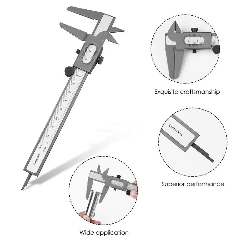 

Vernier Caliper 0-120mm/160m Stainless Steel Mini Metal Calipers Gauge Micrometer Pie De Rey Paquimetro Measuring Tools