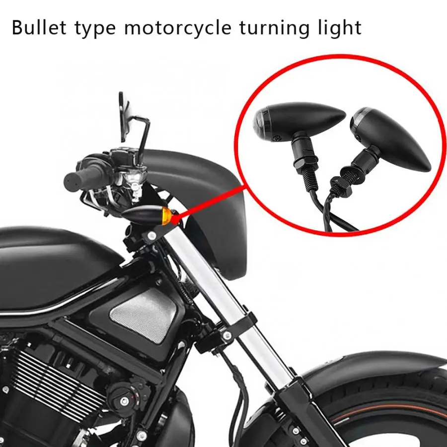 Running Light Motorcycle Turn Signals 2Pcs Motorcycle Turn Signals Indicator Lighting Lamp Black Auxiliary Turn Signal Light