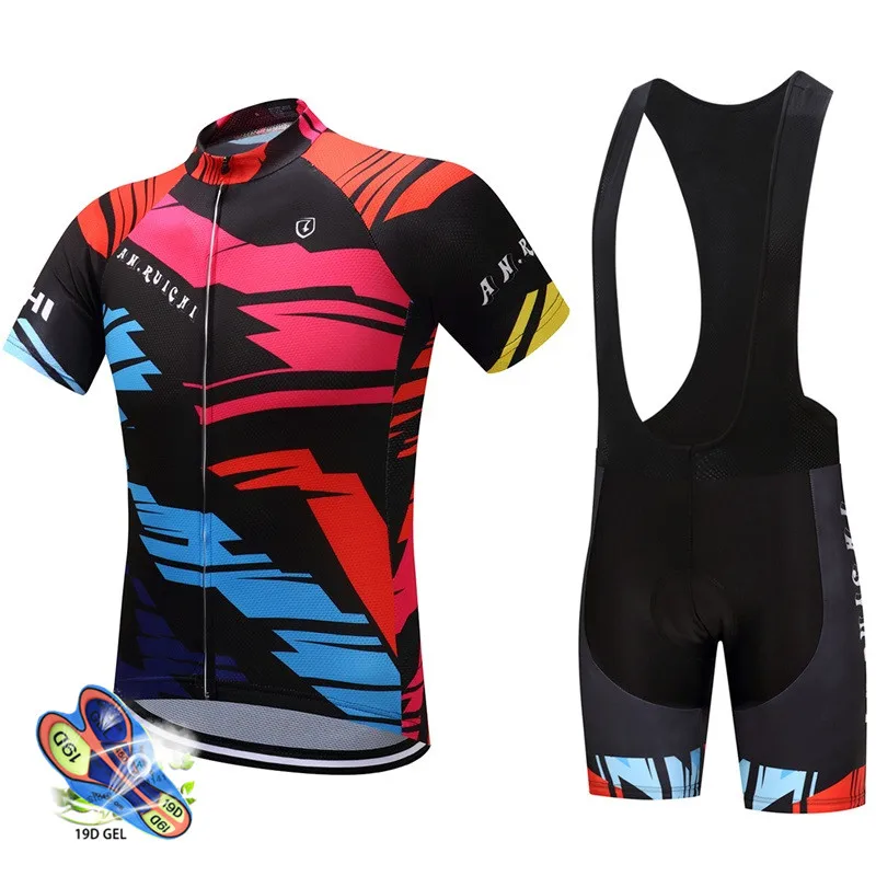 

2019 Team cycling jersey 19D pad bike shorts set MTB Ropa Ciclismo men summer bicycling Maillot wear