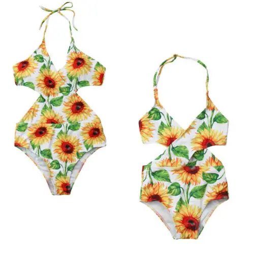 

Floral Family Matching Swimwear Mother Daughter Bikini Bathing Suit Swimsuit